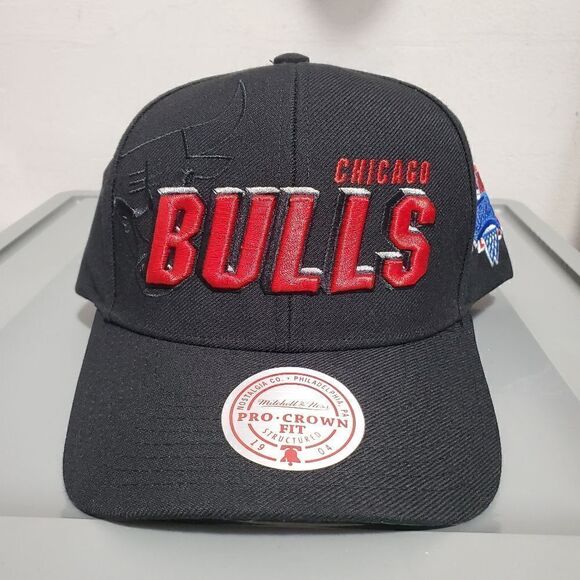 Chicago Bulls Draft 1996 Shadow Mitchell & Ness Hat Snapback Cap NWT - Picture 3 of 10